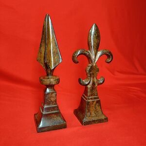 Vintage‎ Metal Finial Spears Architectural Sculptures Rustic Interior Decor 2000